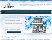 Tablet Screenshot of gallery113sb.com
